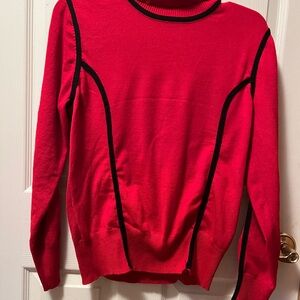 Vibrant red L WOMENS Red turtleneck Sweater